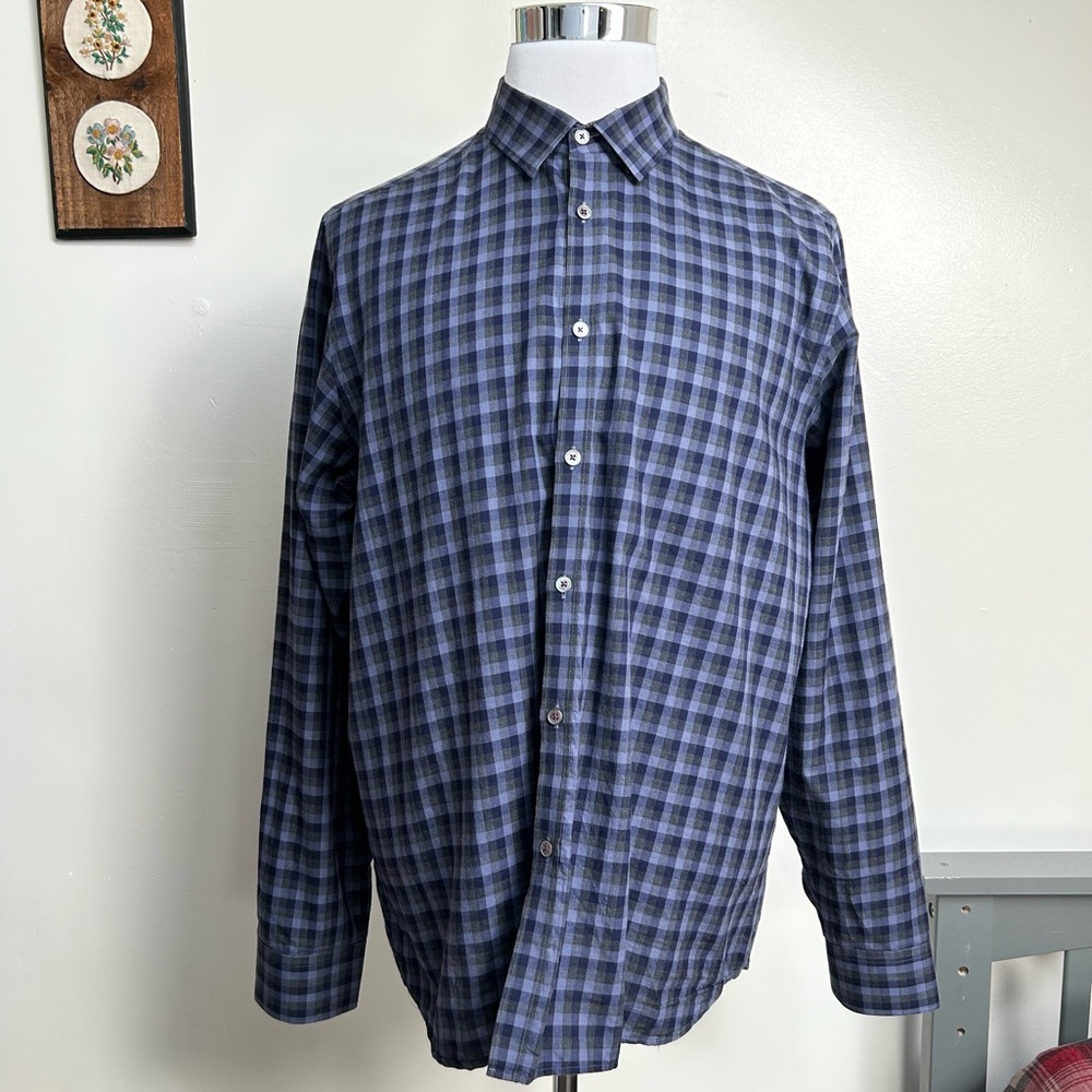 Ted Baker London Checkered Plaid Button Up Shirt